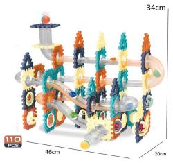 Kuličkodráha Marble Run Blocks 2D/3D stavebnice 110 dílků v krabici