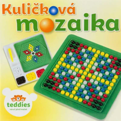 Kuličková mozaika malá kreativní set 250ks kuliček s předlohami a pinzetou