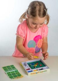 Kuličková mozaika malá kreativní set 250ks kuliček s předlohami a pinzetou