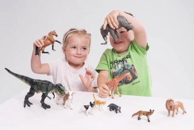Kůň s křídly bílo-šedý 14cm pegas Zooted plast v sáčku