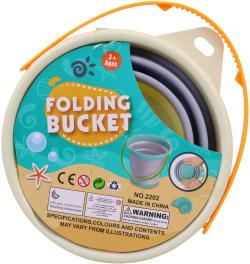 Kyblíček skládací plážový plastový kbelík na písek multifunkční