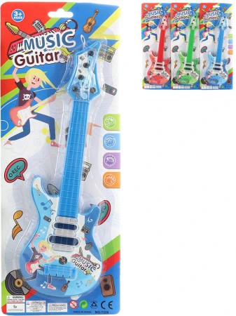 Kytara barevná dětská rocková elektrická 3 barvy (hudební nástroje)