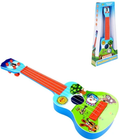 Kytara dětská barevná 41cm Krtek (Krteček) plast (hudební nástroje)