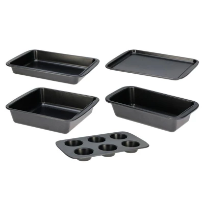 La Cucina Plech na pečení sada 5 ks ocel s nepřilnavým povrchem La Cucina Plech na pečení sada 5 ks ocel s nepřilnavým povrchem
