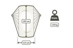 La Siesta Houpací sedačka Cumbia Comfort Outdoor ke stojanu Udine (CUV18W w6almond)