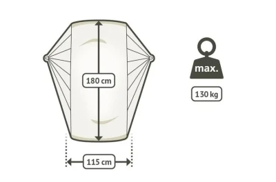 La Siesta Houpací sedačka Cumbia Comfort Outdoor ke stojanu Udine (CUV18W w6almond) (VÝPRODEJ)