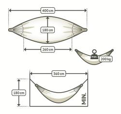 La Siesta Houpací síť Bossanova Kingsize Mono (BSH18M 11latte)