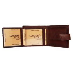 Lagen V-03 hnědá pánská kožená peněženka