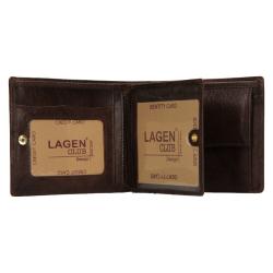Lagen V-75 tmavě hnědá pánská kožená peněženka