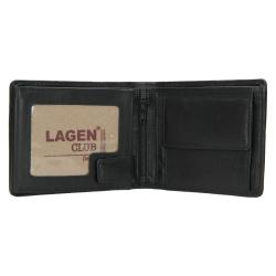 Lagen V-76 černá pánská kožená peněženka
