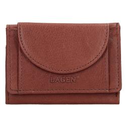Lagen W-2030 Unisex mini peněženka kožená - hnědá Lagen W-2030 Unisex mini peněženka kožená - hnědá