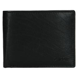 Lagen W-8053- BLK čierna pánska kožená peňaženka