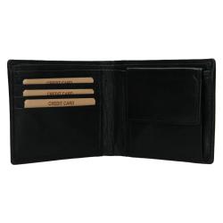 Lagen W-8053- BLK černá pánská kožená peněženka