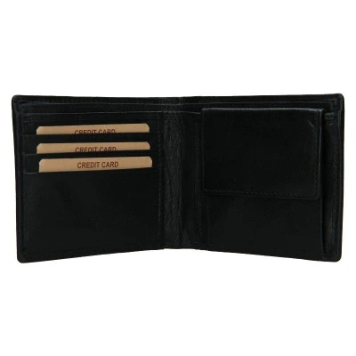 Lagen W-8053- BLK černá pánská kožená peněženka