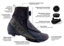 Lake MX146 čierna/reflexné cyklistické tretry IBA EU 47 wide (VÝPREDAJ)