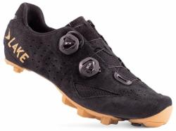 Lake MX238 Gravel Carbon černá semiš/zlatá tretry POUZE EU 43,5 wide (VÝPRODEJ)