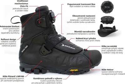 Lake MXZ304 černé zimní vel. 36 pánské cyklistické tretry