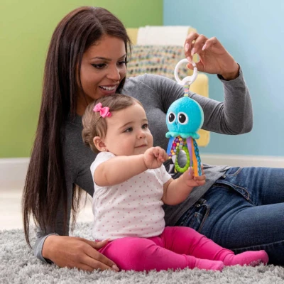 Lamaze Baby šustící veselá chobotnička textilní pro miminko