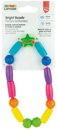 Lamaze Kúsacie baby korálky farebné hryzadlo pre bábätko