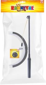 Lampion Halloween koule Kostra 25cm na svíčku / žárovku s hůlkou na baterie Světlo