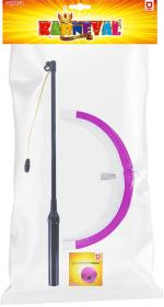 Lampion koule halloween pavouk 25cm na svíčku s hůlkou na baterie Světlo