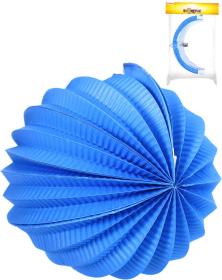 Lampion koule modrý papírový 20cm na svíčku v sáčku