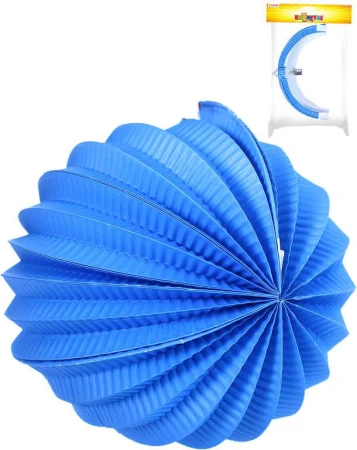 Lampion koule modrý papírový 20cm na svíčku v sáčku Lampion koule modrý papírový 20cm na svíčku v sáčku