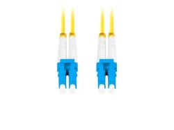 LANBERG optický patch cord SM LC/UPC-LC/UPC duplex 5m LSZH G657A1 průměr 3mm, barva žlutá