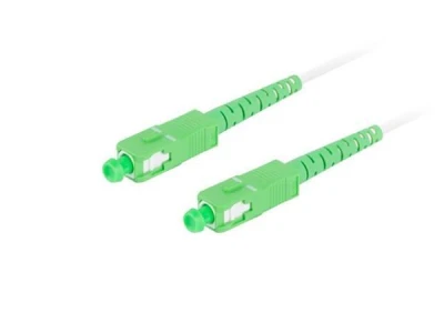 Lanberg Optický patch cord SM SC/APC-SC/APC simplex 30m LSZH G657A2 průměr 3mm, barva bílá