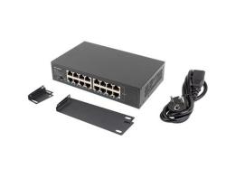 Lanberg PŘEPÍNAČ RSGE-16 16X 1GB GIGABITOVÝ ETHERNET NEŘÍZENÝ RACK 10"/19 Lanberg PŘEPÍNAČ RSGE-16 16X 1GB GIGABITOVÝ ETHERNET NEŘÍZENÝ RACK 10"/19