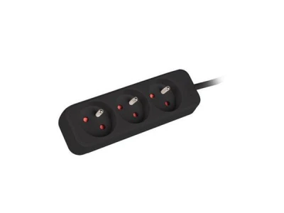 Lanberg Prodlužovací přívod 1.5M 3X klasická zásuvka měď kabel černý Lanberg Prodlužovací přívod 1.5M 3X klasická zásuvka měď kabel černý
