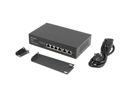 Lanberg SWITCH 4X 100MB POE+/2X 100MB UNMANAGED RACK 10"/19" FAST ETHERNET 60W