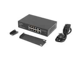 Lanberg SWITCH 8X 100MB POE+/2X 1GB UNMANAGED RACK 10"/19" GIGABIT ETHERNET 120W Lanberg SWITCH 8X 100MB POE+/2X 1GB UNMANAGED RACK 10"/19" GIGABIT ETHERNET 120W
