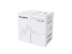 LANBERG UTP kabel CAT.6, Cu, délka 305m, šedý, Fluke passed, PVC