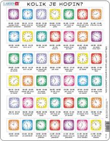 LARSEN Puzzle deskové vzdělávací Hodiny 42 dílků