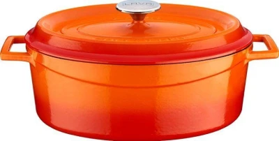 LAVA Metal oranžový litinový hrnec 4,8 l