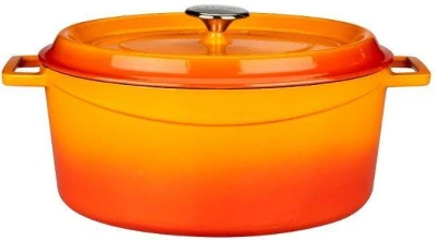 LAVA Metal oranžový litinový hrnec 7 l