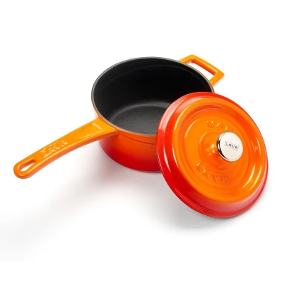 LAVA Metal oranžový litinový rendlík Ø 16 cm, 1,35 l