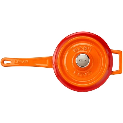 LAVA Metal oranžový litinový rendlík Ø 16 cm, 1,35 l