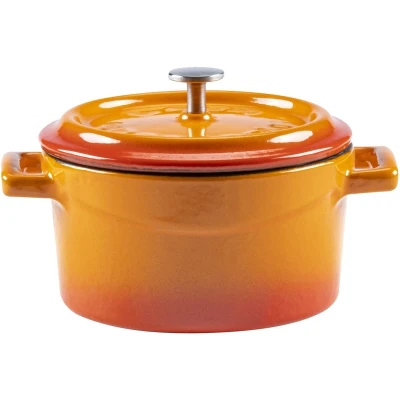 LAVA Metal oranžový litinový hrnec Ø 10 cm, 0,35 l