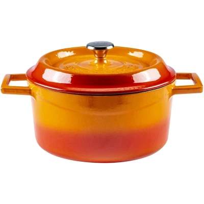 LAVA Metal oranžový litinový hrnec, průměr 24 cm, 4,5 l