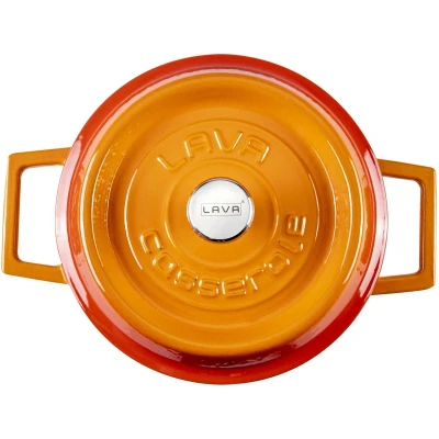 LAVA Metal oranžový litinový hrnec, průměr 24 cm, 4,5 l