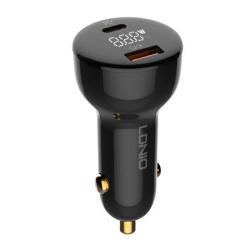 Ldnio C101 Nabíječka do auta, USB + USB-C, 100 W + kabel USB-C na Lightning (černá)