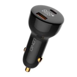 Ldnio C101 Nabíječka do auta, USB + USB-C, 100 W + kabel USB-C na Lightning (černá)
