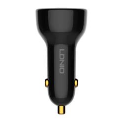 Ldnio C101 Nabíječka do auta, USB + USB-C, 100 W + kabel USB-C na Lightning (černá)