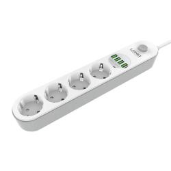 Ldnio Napájecí lišta se 4 zásuvkami AC, 4x USB, SE4432, 2m (bílá) Ldnio Napájecí lišta se 4 zásuvkami AC, 4x USB, SE4432, 2m (bílá)