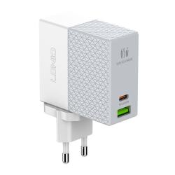 Ldnio Nástěnná nabíječka A2620C USB, USB-C 65W + kabel USB-C - USB-C