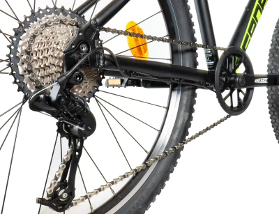 Leader Fox MXC 26 GENT BLACK MATT/GREEN (9 Speed) juniorské horské kolo + výbava zdarma