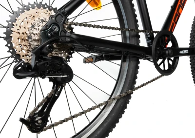 Leader Fox MXC GENT 26 BLACK MATT/ORANGE (9 Speed) juniorské horské kolo + výbava zdarma