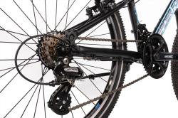 Leader Fox SPIDER BOY 24 BLACK MATT dětské kolo + výbava zdarma